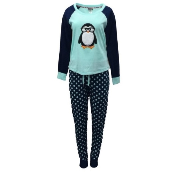 Joe Boxer Other - Joe Boxer Penguin Fleece Pajamas w Jogger Pants